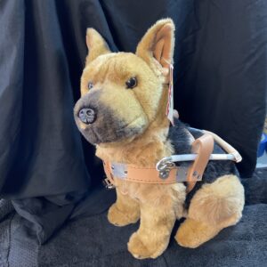 German Shepherd Side View with Harness